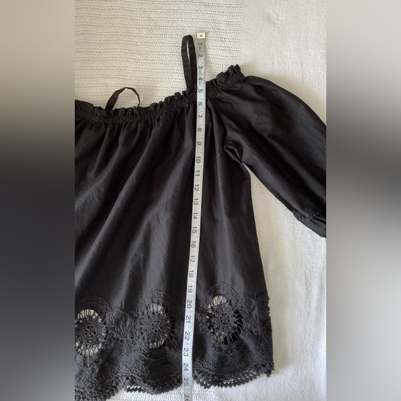 LOFT Black Embellished Off-Shoulder Blouse - Picture 7 of 8